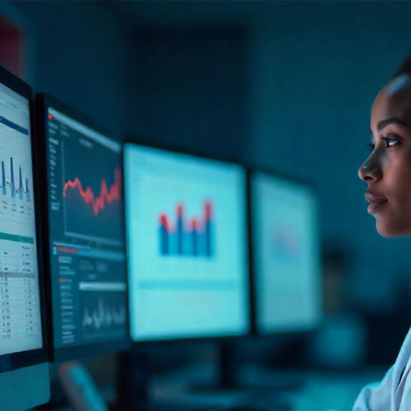 RCM administrator looking at KPI dashboards