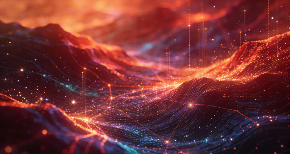 Abstract representation of AI in Healthcare RCM