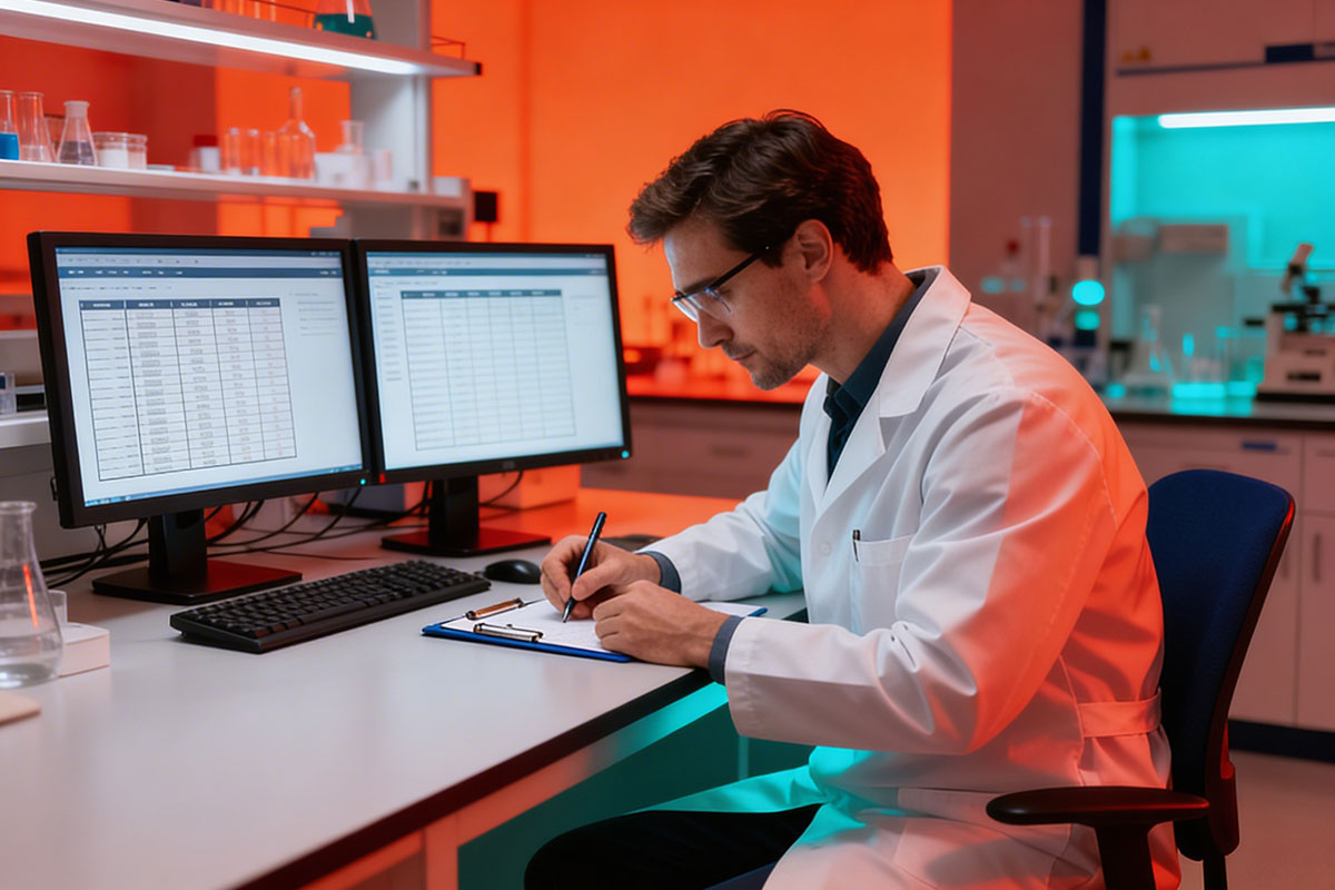 man in a lab using RCM automation